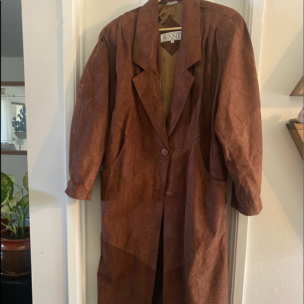 Avanti leather Trench coat